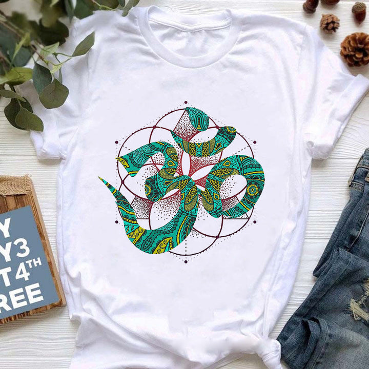 T-shirt imprimé coloré Olivenorma Bouddha Yoga Méditation