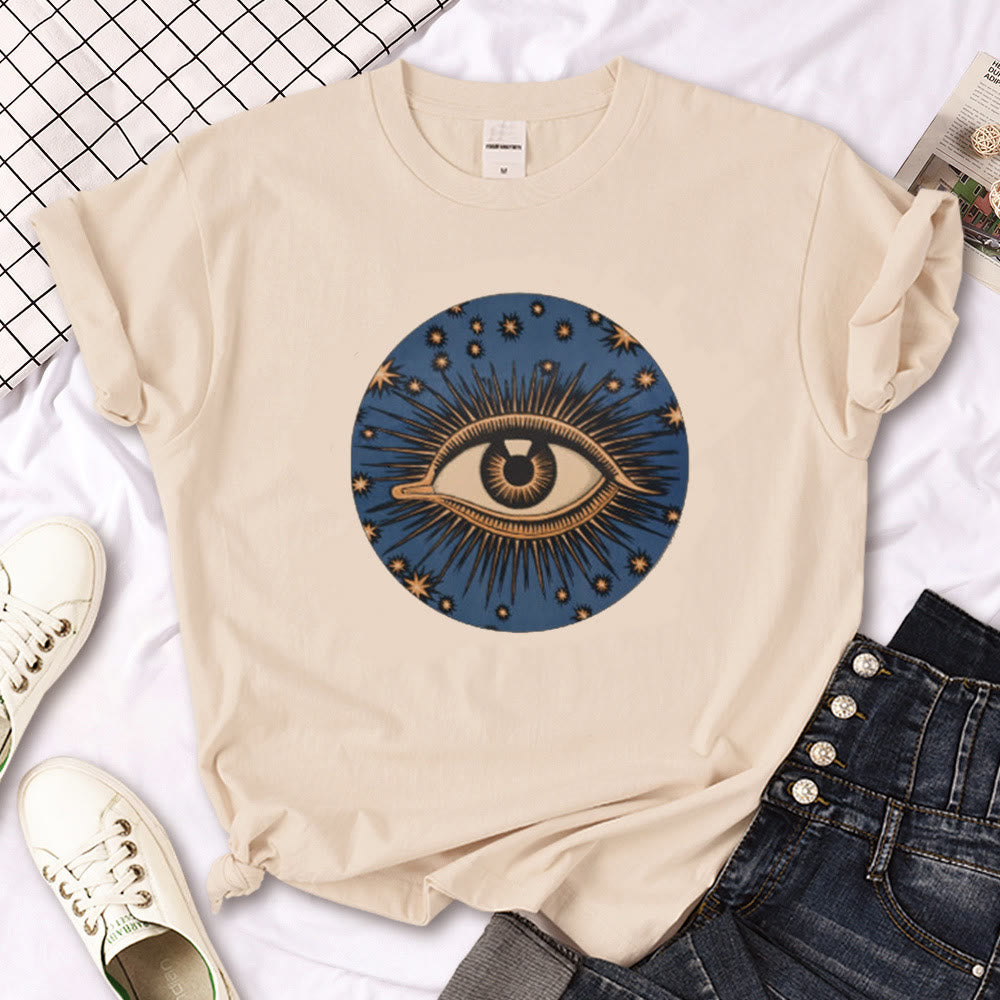 T-shirt kaki imprimé gothique Olivenorma Witch Triple Moon