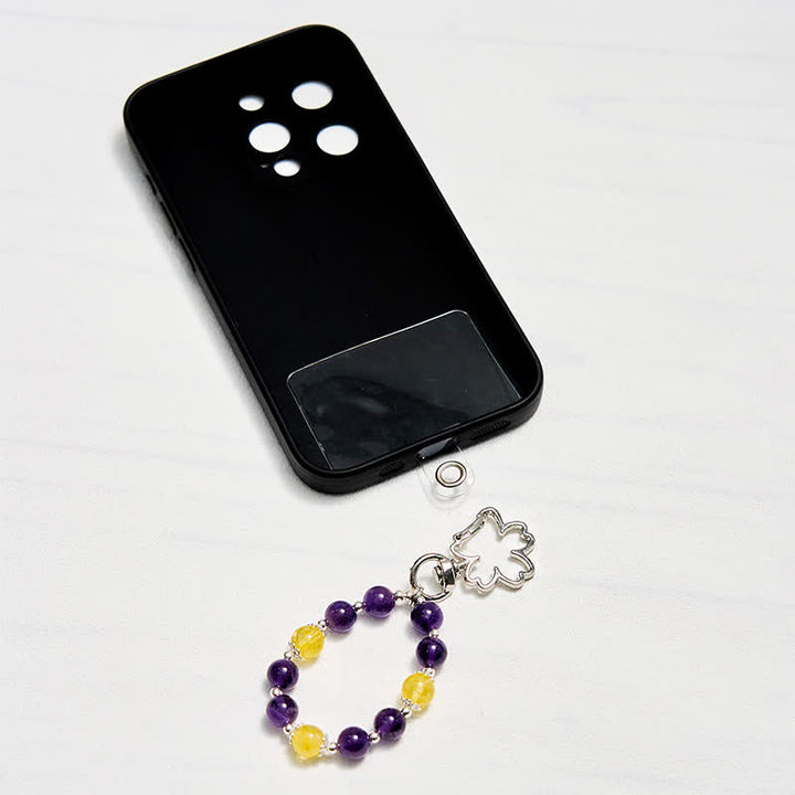 Porte-clés Olivenorma en améthyste et citrine, dragonne en cristal pour téléphone - image 2