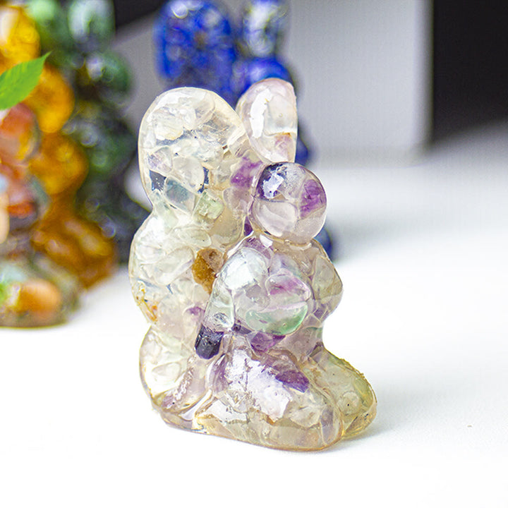 Décoration en pierre précieuse fée papillon en cristal époxy Olivenorma