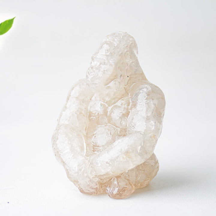 Décoration en pierre précieuse Gorilla en cristal époxy Olivenorma