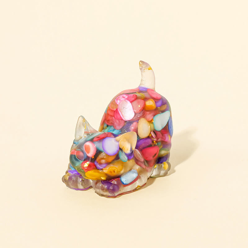 Décoration en cristal époxy Olivenorma en forme de chaton mignon