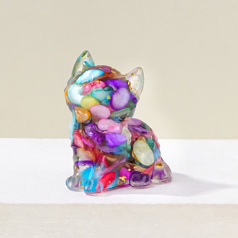 Décoration en cristal époxy Olivenorma en forme de chaton mignon