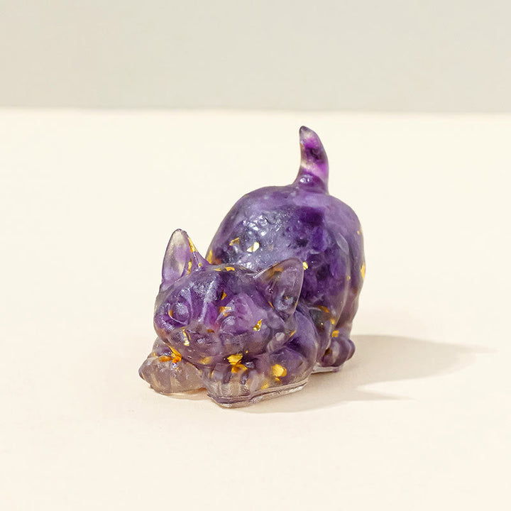 Décoration en cristal époxy Olivenorma en forme de chaton mignon