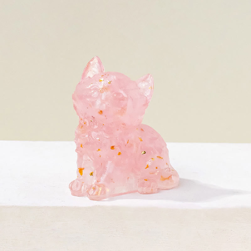 Décoration en cristal époxy Olivenorma en forme de chaton mignon