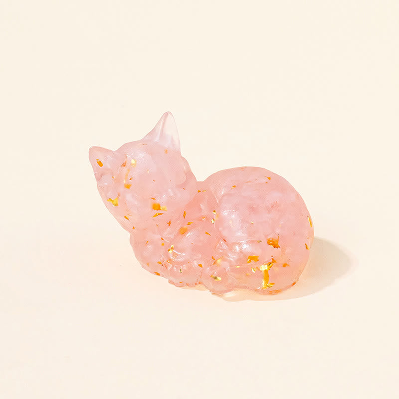 Décoration en cristal époxy Olivenorma en forme de chaton mignon