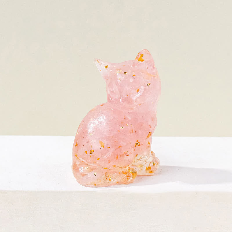 Décoration en cristal époxy Olivenorma en forme de chaton mignon