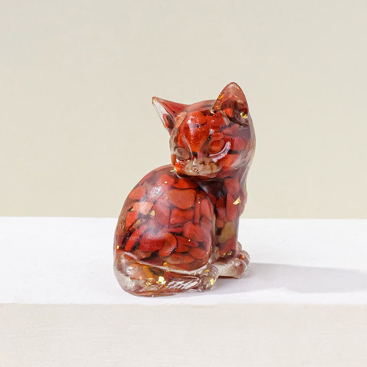 Décoration en cristal époxy Olivenorma en forme de chaton mignon