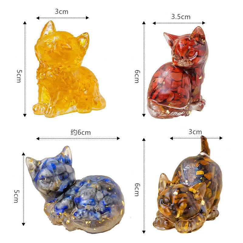 Décoration en cristal époxy Olivenorma en forme de chaton mignon