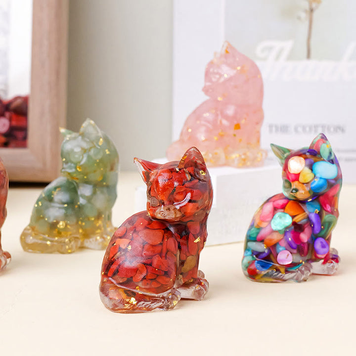Décoration en cristal époxy Olivenorma en forme de chaton mignon