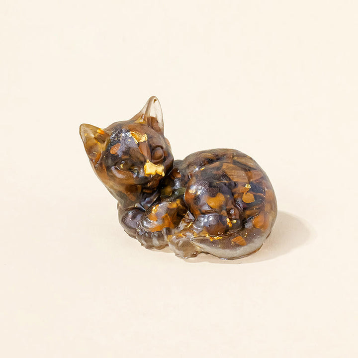 Décoration en cristal époxy Olivenorma en forme de chaton mignon