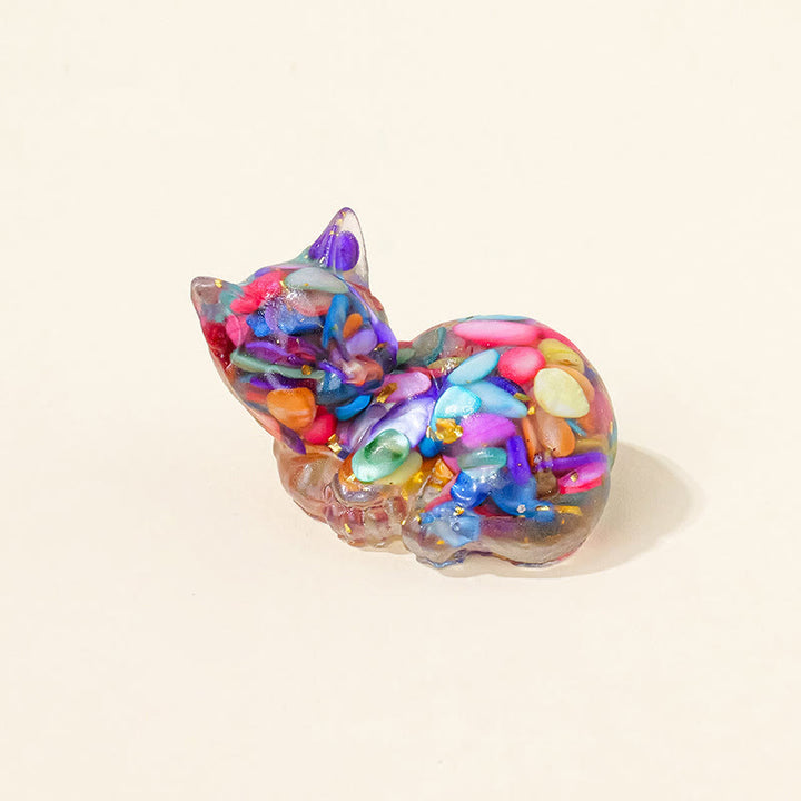Décoration en cristal époxy Olivenorma en forme de chaton mignon