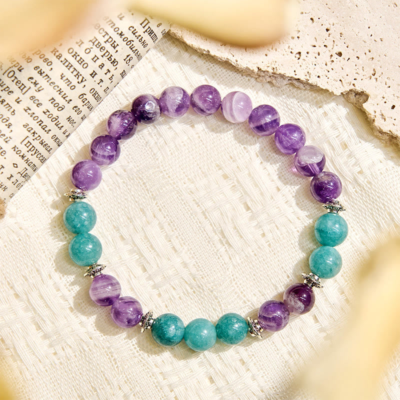 Bracelet d'harmonie Olivenorma « Seraphic » en améthyste et aigue-marine - image 5