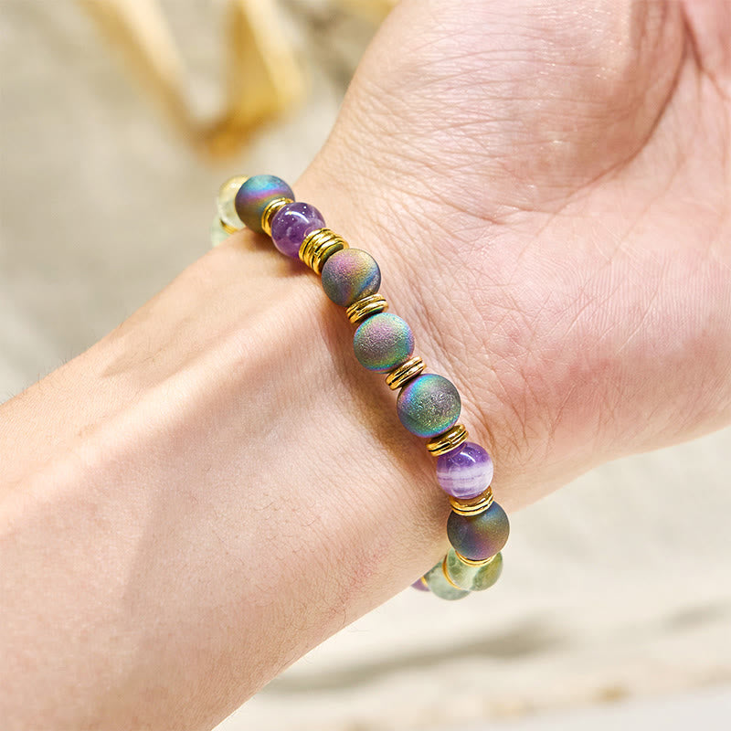 Bracelet d'huiles essentielles purifiantes en fluorite Olivenorma « Auralith Harmony » - image 7