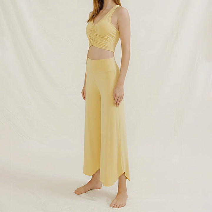 Pantalon de yoga évasé doux Olivenorma