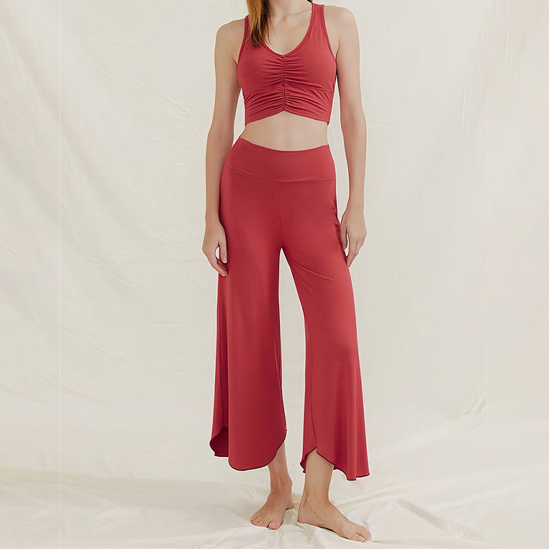 Pantalon de yoga évasé doux Olivenorma