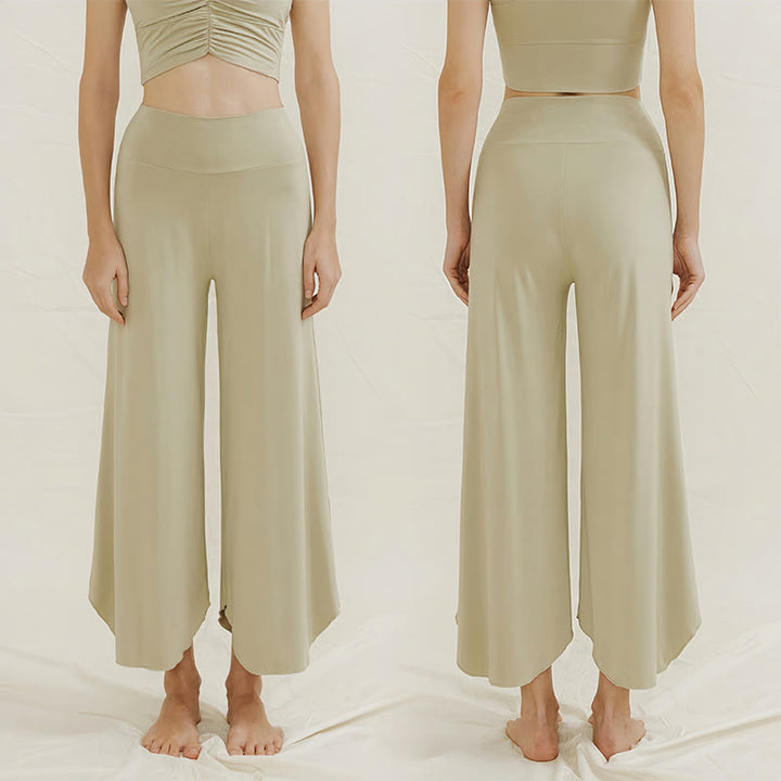 Pantalon de yoga évasé doux Olivenorma - Vert clair - L - image 0
