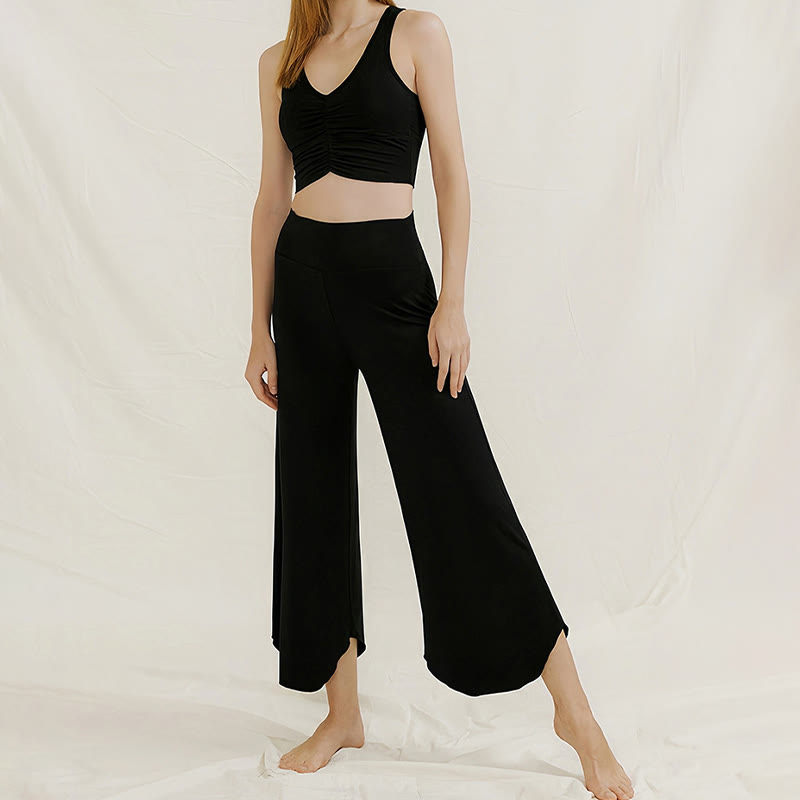 Pantalon de yoga évasé doux Olivenorma
