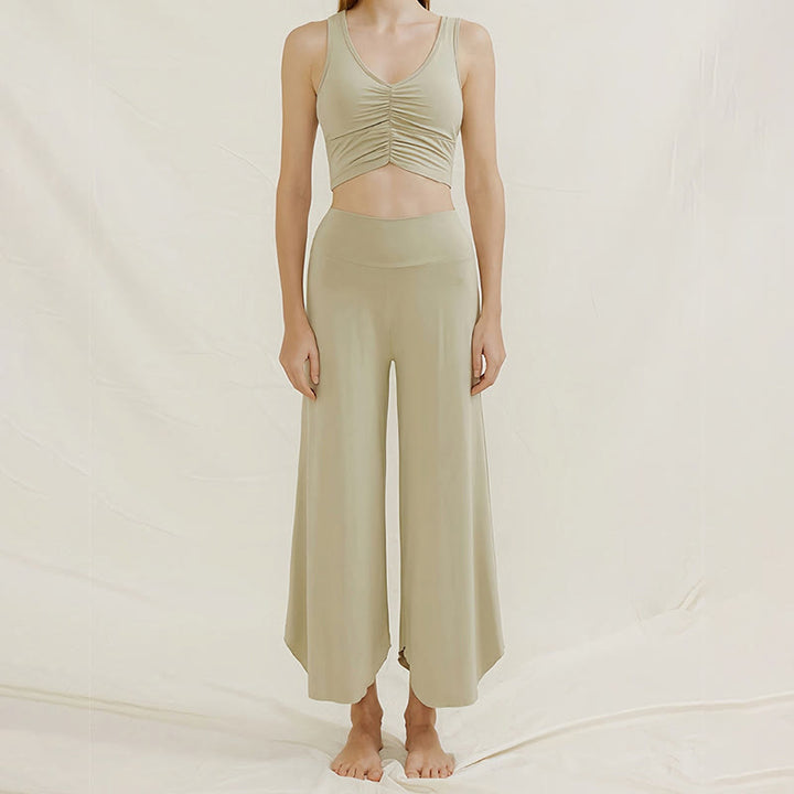 Pantalon de yoga évasé doux Olivenorma