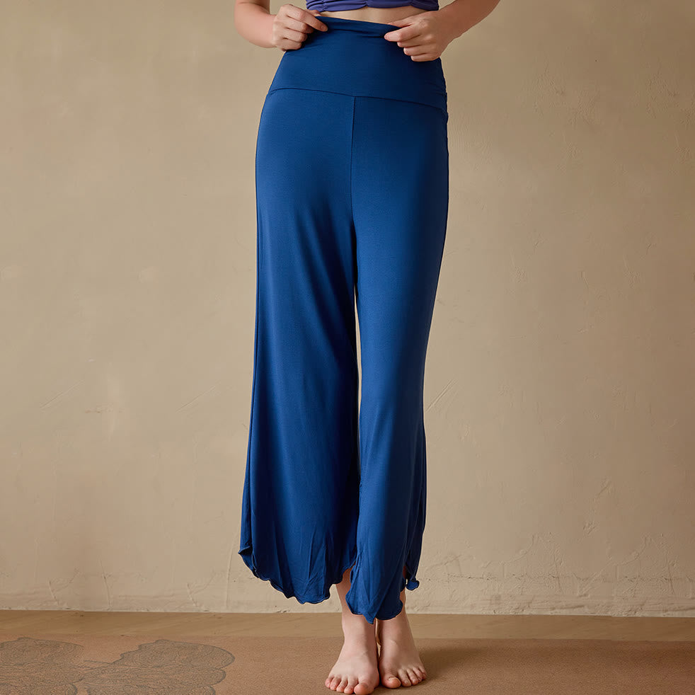 Pantalon de yoga évasé court en lycra extensible uni Olivenorma pour femme - image 10