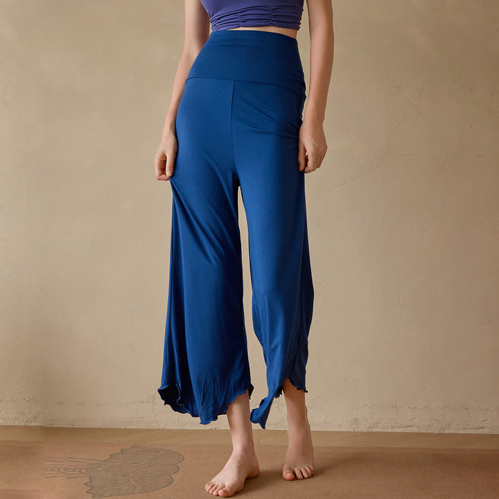 Pantalon de yoga évasé court en lycra extensible uni Olivenorma pour femme - image 12