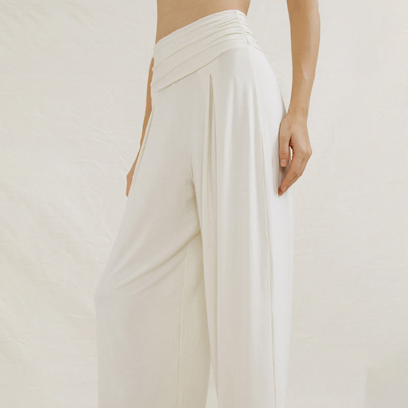 Pantalon de yoga fluide à jambes larges ajustables Olivenorma