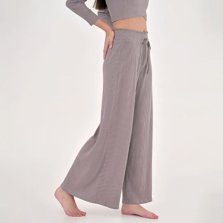 Pantalon de yoga décontracté taille haute Olivenorma