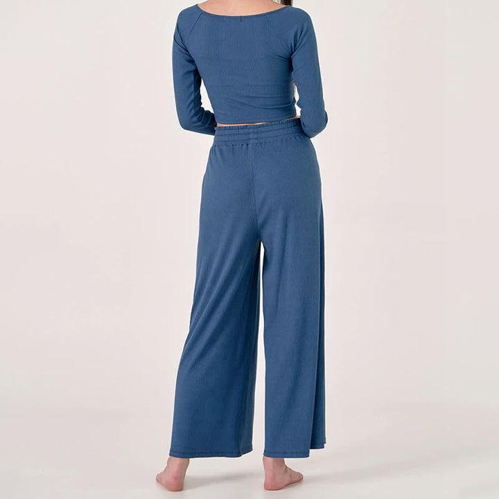 Pantalon de yoga décontracté taille haute Olivenorma