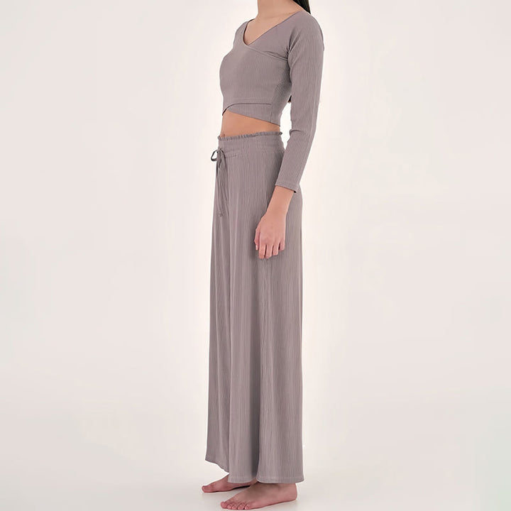 Pantalon de yoga décontracté taille haute Olivenorma
