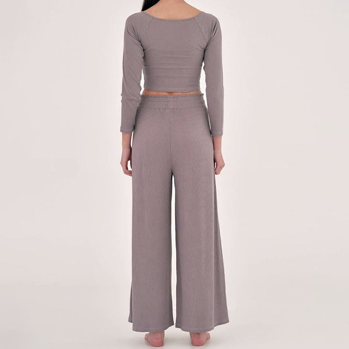 Pantalon de yoga décontracté taille haute Olivenorma
