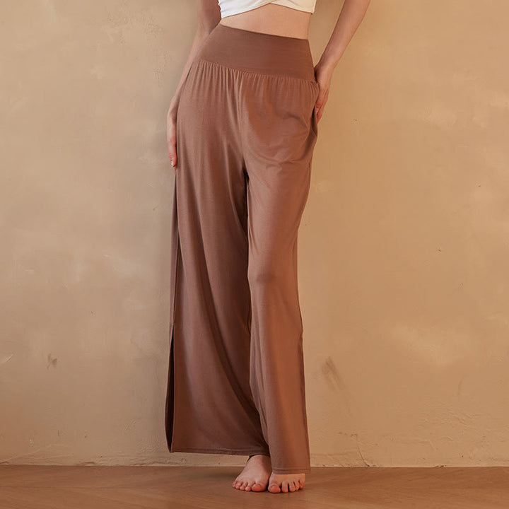 Pantalon fluide en modal léger Olivenorma Zen - Brun - XL - image 7