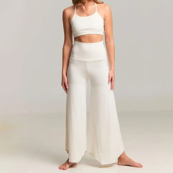 Pantalon de yoga court évasé taille haute Olivenorma - Blanc - 2XL - image 7