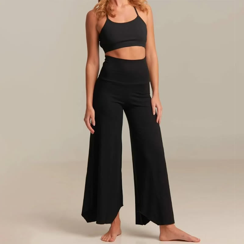 Pantalon de yoga court évasé taille haute Olivenorma - Noir - 2XL - image 15