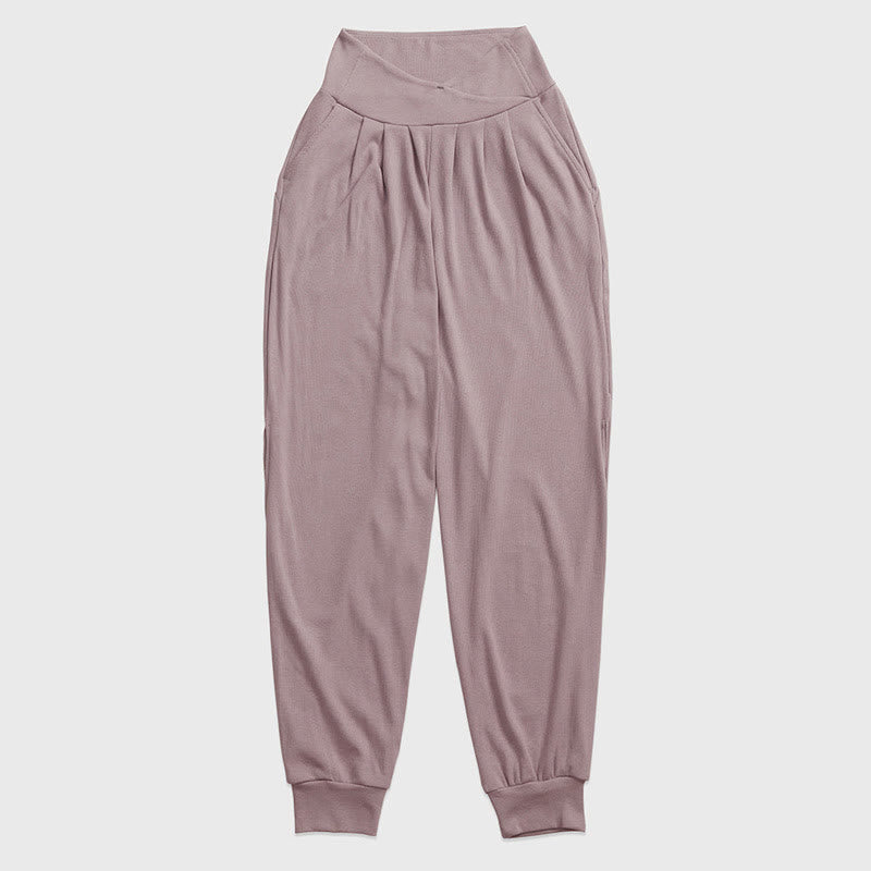 Pantalon de yoga lanterne à revers Olivenorma - Violet Rose - XL - image 1