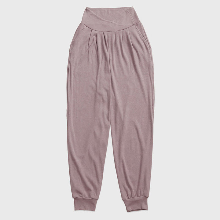 Pantalon de yoga lanterne à revers Olivenorma - Violet Rose - XL - image 1