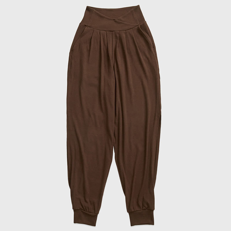 Pantalon de yoga lanterne à revers Olivenorma - Brun - XL - image 11