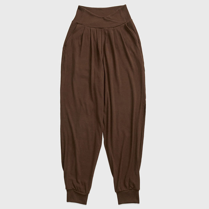 Pantalon de yoga lanterne à revers Olivenorma - Brun - XL - image 11