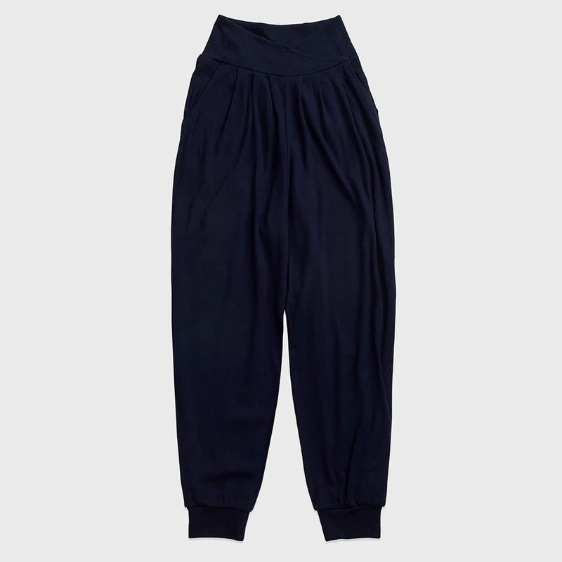 Pantalon de yoga lanterne à revers Olivenorma - Bleu marine - XL - image 13