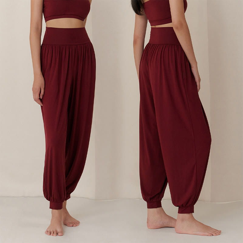 Pantalon de yoga Olivenorma Airflow Bloomers - Vin rouge - L - image 9