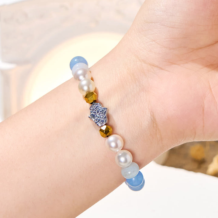 Bracelet Tranquillité Aigue-marine Olivenorma « Misty Glow » - image 2