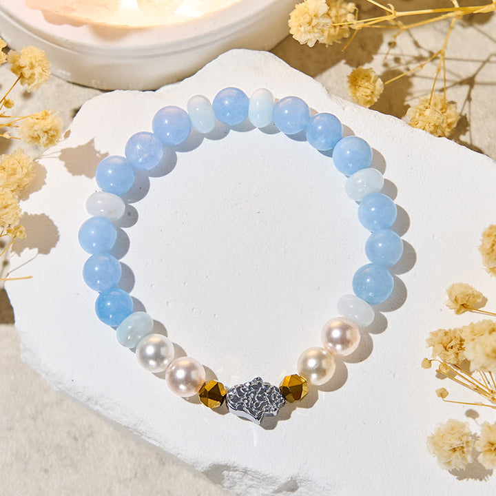 Bracelet Tranquillité Aigue-marine Olivenorma « Misty Glow » - image 4
