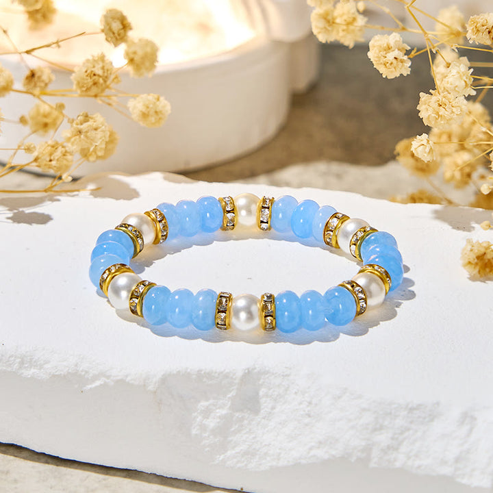 Bracelet Olivenorma « Ocean Calm » en aigue-marine et perles pour la paix intérieure - image 6
