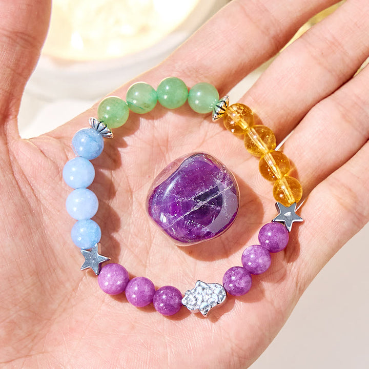 Bracelet de guérison Olivenorma « Teintes stellaires » en pierres précieuses - image 2