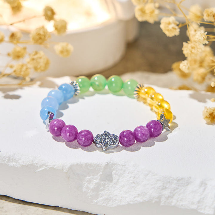 Bracelet de guérison Olivenorma « Teintes stellaires » en pierres précieuses - Pierre naturelle - image 1