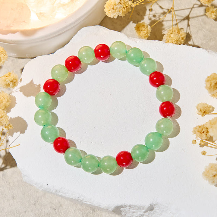 Bracelet Vitalité Olivenorma « Serene Pulse » en corail rouge - image 4