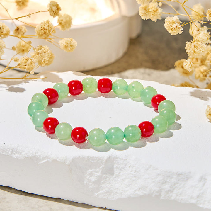 Bracelet Vitalité Olivenorma « Serene Pulse » en corail rouge - image 5