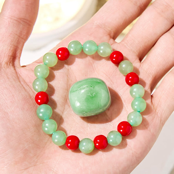 Bracelet Vitalité Olivenorma « Serene Pulse » en corail rouge - image 3