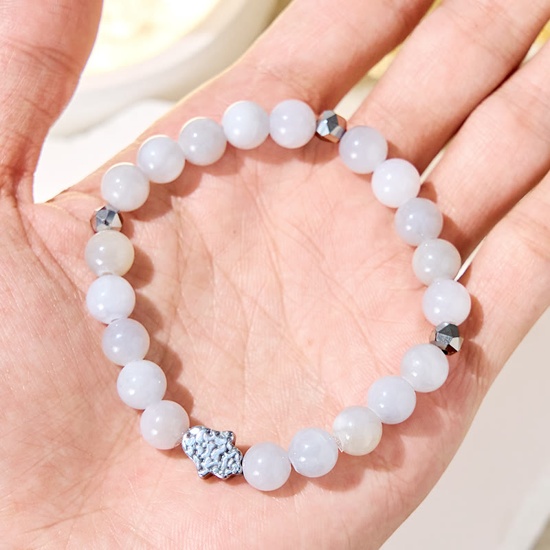 Bracelet calme en calcédoine blanche Olivenorma « Sky Whisper » - image 3