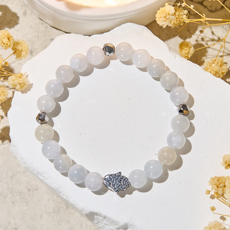 Bracelet calme en calcédoine blanche Olivenorma « Sky Whisper » - image 4