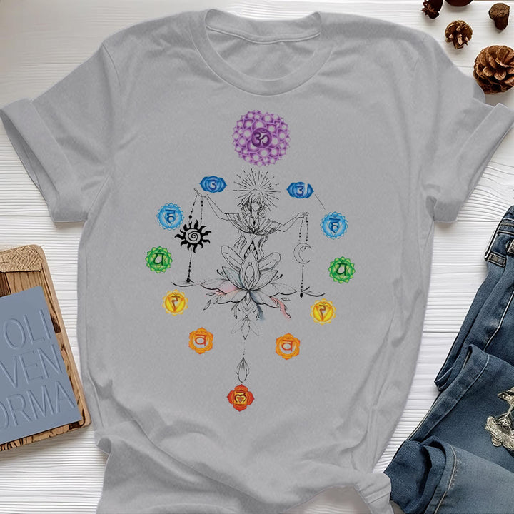 T-shirt Olivenorma avec énergie des chakras enracinés - Gris - 2XL - image 11